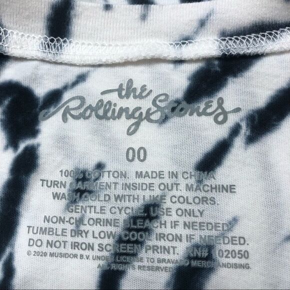 THE ROLLING STONES SPIKED TONGUE TIE DYE T-SHIRT - Picture 6 of 6